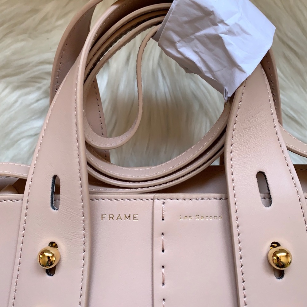 New! FRAME Les Second Crossbody Pink Tote Bag - Picture 6 of 8